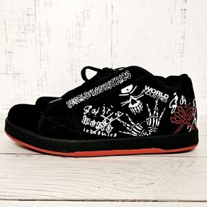 World Industries Smith Bones Black and Red Skate Sneakers Men's Size 10.5